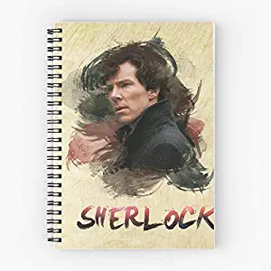 Christmas For Sherlock Valentine Spy Holmes Bbc Detective Tv Cute School Five Star Spiral Notebook With Durable Print