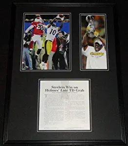Santonio Holmes Super Bowl 43 Catch Framed 18x24 Photo Display Steelers