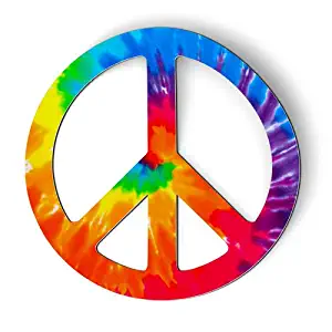 AK Wall Art Peace Sign Tie Dye - Magnet - Car Fridge Locker - Select Size