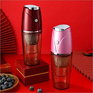 Masticating Juicer,Portable Slow Juicer Machine, Juicer Extractor with Automatic Reverse Function, USB Magnetic Adsorption Charging, Red,Pink