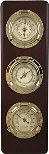 Ambient Weather WS-GL032 Porthole Collection Weather Center with Thermometer, Hygrometer, Barometer