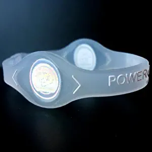 Power Balance Silicone Wristband Bracelet Large (Clear with White Letters)