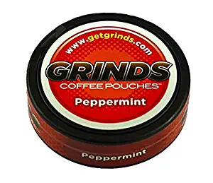 Grinds Coffee Pouches - 6 Cans - Peppermint - Tobacco Free, Nicotine Free Healthy Alternative …