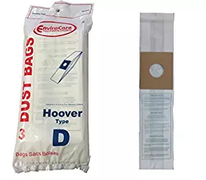 Hoover Dial A Matic Upright Vacuum Cleaner Type D Paper Bags 3 Pk Part # 823SW