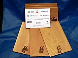 Just Smoked Salmon Single Serving Cedar Planks (10 Pack)