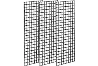 Econoco Commerical Grid Panels, 2' Width x 5' Height, White (Pack of 3)