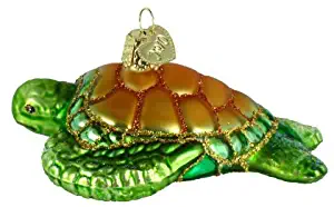 Old World Christmas Turtles Glass Blown Ornaments for Christmas Tree Green Sea