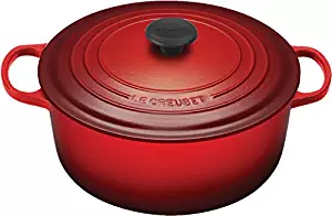 Le Creuset Signature Cherry Enameled Cast Iron Round French Oven, 7.25 Quart