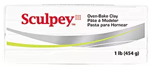 Sculpey S31-001 III Polymer Clay, 1-Pound, White, 1/pkg