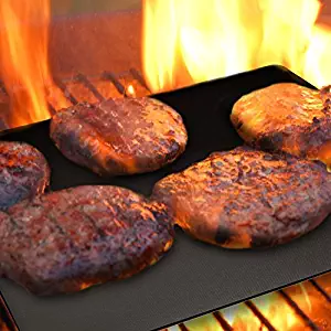 Grill Magic Grill Mat, Set of 5, Heavy Duty BBQ Grill Mats, Nonstick, Reusable, Easy to Clean, #1 for Charcoal, Gas or Electric or Cooking& Baking Dishwasher Safe - FDA Approved