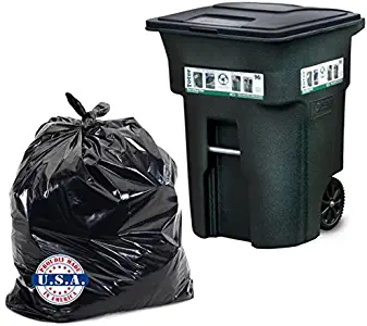 Dyno Products Online - 95-96 Gallon 1.5 Mil, Black Trash Bag 61"X 68" (25/Case)