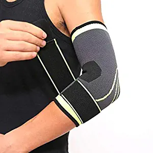 Elbow Strap, Elbow Tendonitis Brace, Compression Recovery Elbow Sleeve -Strap Elbow Brace for Tendonitis, Golfers Elbow, Tennis Elbow, Arthritis. Elbow Support Arm Sleeves, Arm Compress -L- 1 (Green)