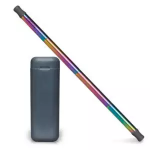 FinalStraw - ORIGINAL - PATENTED - Real Simple, Shark Tank, Kickstarter, collapsible, stainless steel and reusable drinking straw with case (Rainbow Shark-Butt Grey)