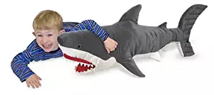 Melissa & Doug Shark Giant Stuffed Animal (Wildlife, Soft Polyester Fabric, Beautiful Shark Markings, Handcrafted, 13&rdquo; H x 41&rdquo; W x 16&rdquo; L)