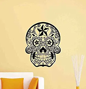 Sugar Skull Wall Decal Gift Vinyl Sticker Living Room Home Bedroom Decor Art Nursery Poster Mural Custom Print 674
