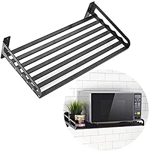 FING Hanging Microwave Oven Rack Stand, Kitchen Shelf, Electric Oven Holders, Kitchen Storage Shelf Organizer, Weight Bearing 110 Lb,40x39cm