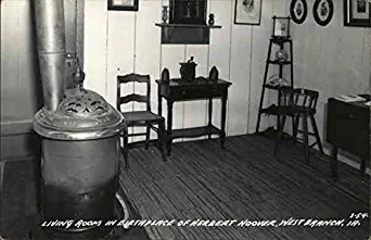 Living Room in Birthplace of Herbert Hoover West Branch, Iowa IA Original Vintage Postcard