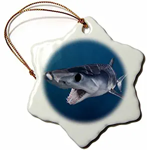 Cheyan Shortfin Mako Shark Opening Mouth Isurus Oxyrinchus San Diego California USA Eastern Pacific Xmas Porcelain Decor Snowflake Ornament Home Decorations Hanging Crafts