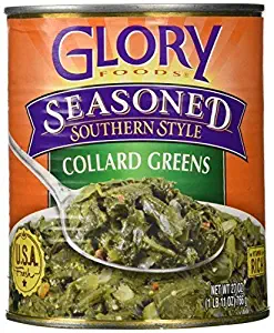 2 Cans of Glory Foods Seasoned Collard Greens 27 oz each