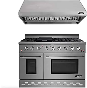 NXR RHBD SC4811 Bundle 48 in. 7.2 cu. ft. Professional Style Gas Range Hood