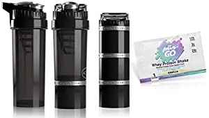 Cyclone Shaker Cup Set of 3 - 22 oz Shaker Bottle, 32 oz Mixer Bottle,Cyclone Core with Protein Shake Sample