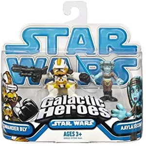 Star Wars 2009 Galactic Heroes 2-Pack Aayla Secura and Captain Bly