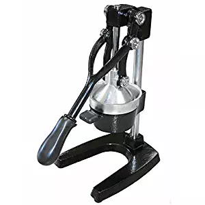 Alpine Cuisine ZE-X2 4.75" Black Stainless Steel Manual Juice Press Fruit Juicer