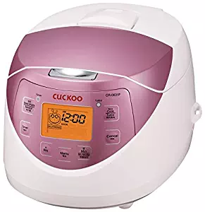 Cuckoo CR-0631F Rice Cooker 6 Cups Uncooked (3 Liters / 3.2 Quarts) Pink