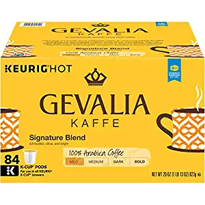 GEVALIA Signature Blend Coffee, Mild, K-CUP Pods, 84 Count