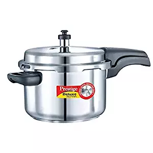 Prestige 4L Alpha Deluxe Induction Base Stainless Steel Pressure Cooker, 4.0-Liter