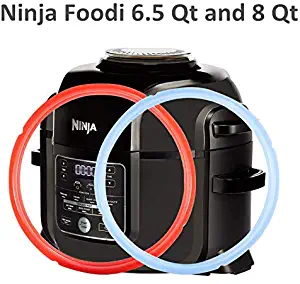 Silicone Sealing Ring for Ninja Foodi 5 Qt 6.5 Qt and 8 Quart, Silicone Gasket Accessories Parts Replacement for Ninja Foodi Cooker and Air Fryer, Sweet Red and Savory Blue, 2 - Pack