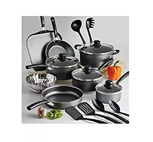 Tramontina PrimaWare 18-Piece Nonstick Cookware Set | Riveted, Stay-Cool Handles (18-Piece, Gray)