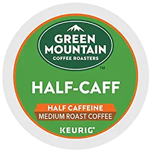 Green Mountain Coffee Roasters Half-Caff Keurig Single-Serve K-Cup Pods, Medium Roast Coffee, 12 Count, Pack of 6
