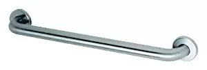 Bobrick 6806x36 304 Stainless Steel Straight Grab Bar with Concealed Mounting Snap Flange, Satin Finish, 1-1/2" Diameter x 36" Length