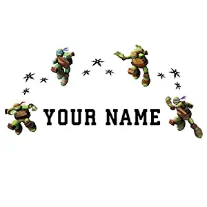 Personalized Teenage Mutant Ninja Turtles Kids Name Wall Decal
