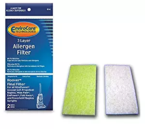 EnviroCare Replacement 3 Layer Final Vacuum Filters for Hoover Windtunnel Uprights