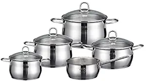 ELO 90515 Platinum Stainless Steel Cookware Set, 9-Piece