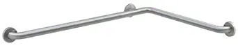 Bobrick 5897.99 Stainless Steel Two-Wall Toilet Compartment Grab Bar with Snap Flange, Peened Gripping Surface Satin Finish, 1-1/4