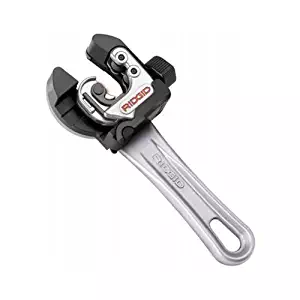 RIDGID 118 32573 2-in-1 Close Quarters AUTOFEED Cutter with Ratchet Handle, 1/4-inch to 1-1/8-inch Tubing Cutter